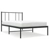 vidaXL Cadre de lit m&eacute;tal sans matelas avec t&ecirc;te de lit noir 80x200 cm