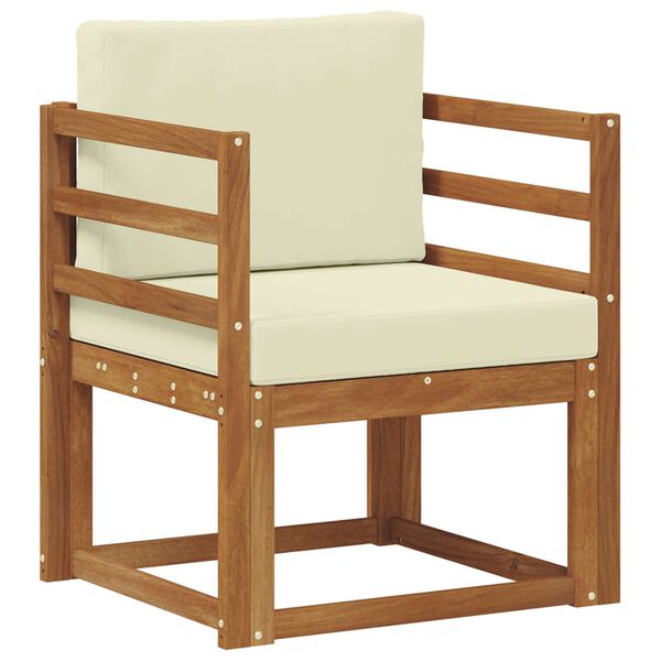 vidaXL Canap&eacute; d&rsquo;ext&eacute;rieur Bois d'acacia massif et polyester Naturel