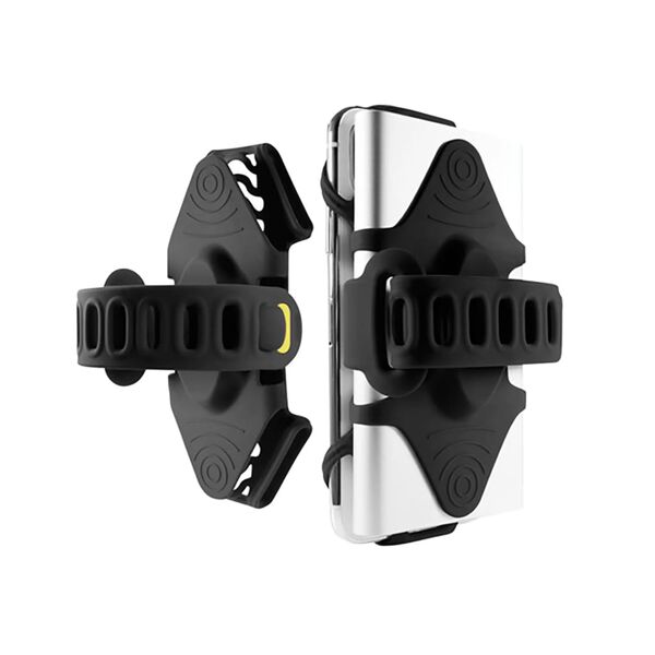 BoneCollection Support pour smartphone 2 en 1 Bike Tie Pro Noir