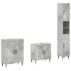 vidaXL Ensemble de meuble de salle de bain 3 pi&egrave;ces HAARLEM Gris b&eacute;ton