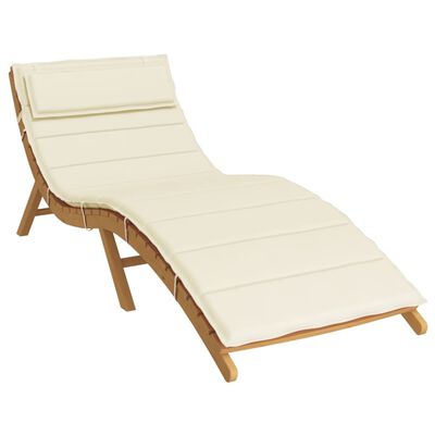 vidaXL Coussin de chaise longue crème 180x60x3 cm tissu oxford