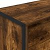 vidaXL Meuble d'appoint Ch&ecirc;ne Fum&eacute; 96,5 x 30 x 75 cm Bois d'ing&eacute;nierie