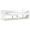 vidaXL Lit de jour sans matelas blanc bois de pin massif 90x200 cm