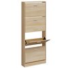 vidaXL Armoire &agrave; chaussures Ch&ecirc;ne 59x17x150 cm Bois d'ing&eacute;nierie