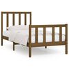 vidaXL Cadre de lit sans matelas marron miel 100x200 cm bois massif