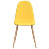 vidaXL Chaises à manger lot de 4 jaune moutarde tissu
