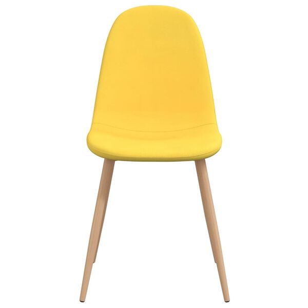 vidaXL Chaises à manger lot de 4 jaune moutarde tissu
