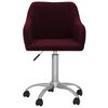 vidaXL Chaises pivotantes &agrave; manger lot de 4 violet tissu