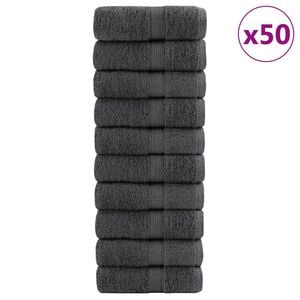 vidaXL Gants de toilette de qualit&eacute; sup&eacute;rieure SOLUND 50 pcs 600 g/m&sup2;