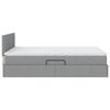 vidaXL Lit avec rangement et matelas Gris clair 140 x 200 cm