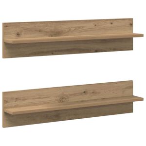 vidaXL &Eacute;tag&egrave;re Murale Montage mural 2 pc Ch&ecirc;ne artisanal