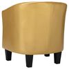 vidaXL Chaise cabriolet dor&eacute; brillant similicuir