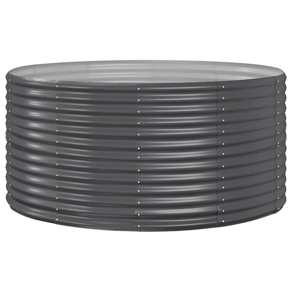 vidaXL Lit sur&eacute;lev&eacute; de jardin Anthracite Acier galvanis&eacute;