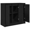 vidaXL Buffet ch&ecirc;ne noir 85x34x76 cm bois d'ing&eacute;nierie