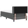 vidaXL Lit &agrave; ressorts avec matelas Gris fonc&eacute; 190 x 90 cm Polyester
