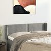 vidaXL T&ecirc;te de lit avec oreilles Gris clair 147x16x78/88 cm Velours