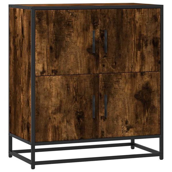 vidaXL Buffet ch&ecirc;ne fum&eacute; 68x35x76 cm bois d'ing&eacute;nierie