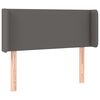 vidaXL T&ecirc;te de lit avec oreilles Gris 83x16x78/88 cm Similicuir