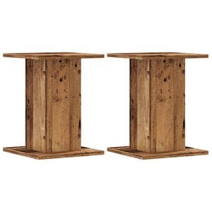 vidaXL Supports pour plantes 2 pcs vieux bois bois d'ing&eacute;nierie