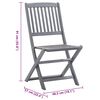 vidaXL Chaises pliables d'ext&eacute;rieur lot de 6 et coussins Bois d'acacia