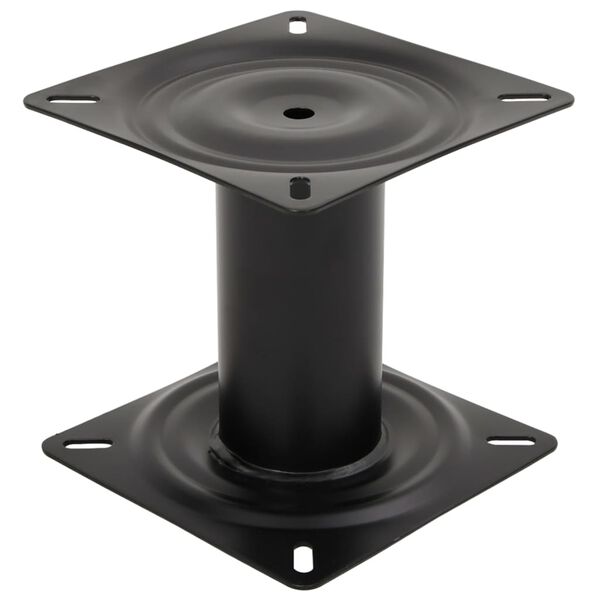 vidaXL Pi&eacute;destal de si&egrave;ge de bateau noir 18 cm acier