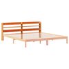 vidaXL T&ecirc;te de lit avec &eacute;tag&egrave;res marron cire 180 cm bois massif de pin
