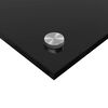 vidaXL Protection de cuisine 2 pcs Noir 110 x 50 cm verre trempé