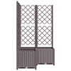 vidaXL Jardinière avec treillis Marron 80x80x136 cm PP