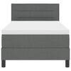 vidaXL Lit &agrave; ressorts avec matelas Gris fonc&eacute; 90 x 200 cm tissu
