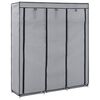 vidaXL Armoire avec compartiments et barres Gris 150x45x175 cm Tissu