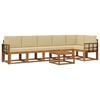 vidaXL Ensemble de canap&eacute;s d'ext&eacute;rieur 7 pc Naturel et Beige
