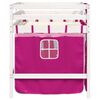 vidaXL Lit mezzanine enfants avec rideaux sans matelas rose 90x200cm