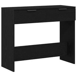 vidaXL Table console Ch&ecirc;ne noir 30 x 36 x 75 cm Bois d'ing&eacute;nierie