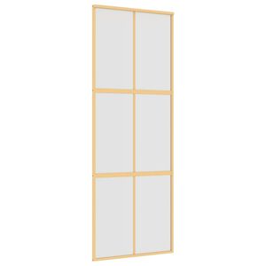 vidaXL Porte coulissante dor&eacute; 76x205 cm verre ESG d&eacute;poli et aluminium