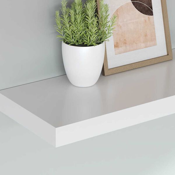 vidaXL &Eacute;tag&egrave;res murales flottantes 4 pcs blanc 90x23,5x3,8 cm MDF