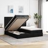 VidaXL Cadre de lit ottoman avec matelas noir 160x200 cm tissu