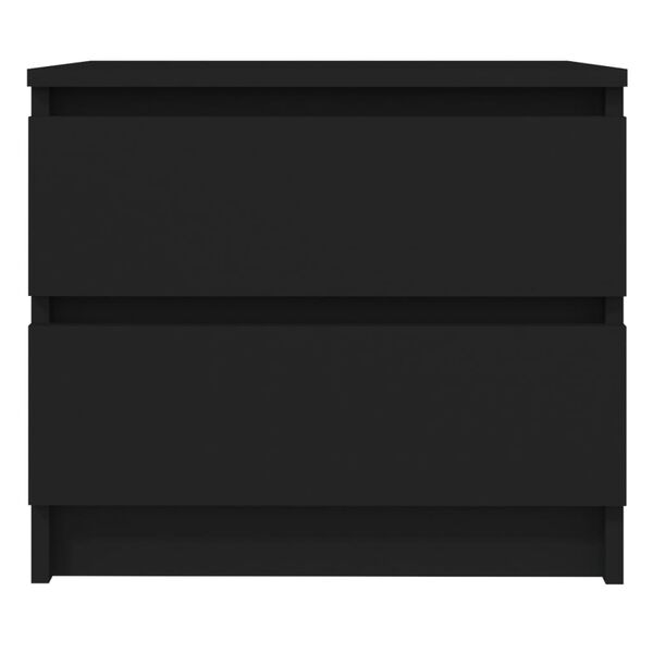 vidaXL Table de chevet Noir 50x39x43,5 cm Agglom&eacute;r&eacute;