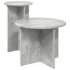 vidaXL Ensemble de tables d'appoint 2 pc Gris b&eacute;ton &Oslash; 45 x 35 cm