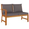 vidaXL Ensemble &agrave; manger de jardin avec coussins 11 pcs bois d'acacia