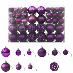 vidaXL Ensemble de boules de No&euml;l 100 pcs Violet
