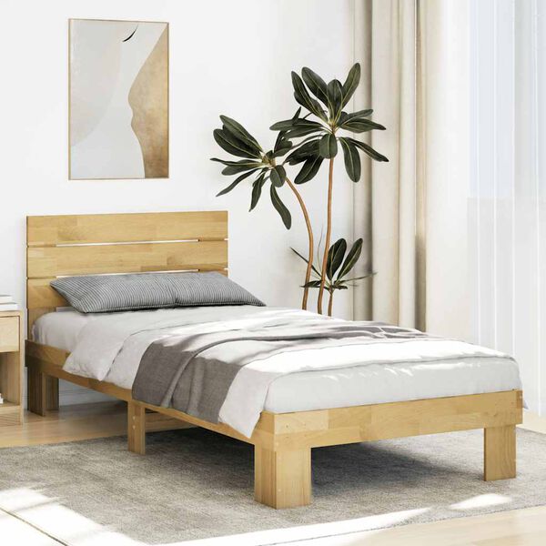 vidaXL Cadre de lit avec tête de lit sans matelas 75 x 190 cm
