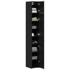 vidaXL Armoire de rangement 3 pcs Ch&ecirc;ne noir 30 x 42,5 x 225 cm