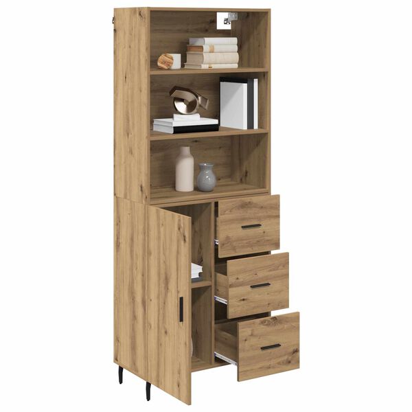 vidaXL Haut Armoire avec tiroir Ch&ecirc;ne artisanal 69,5 x 34 x 180 cm