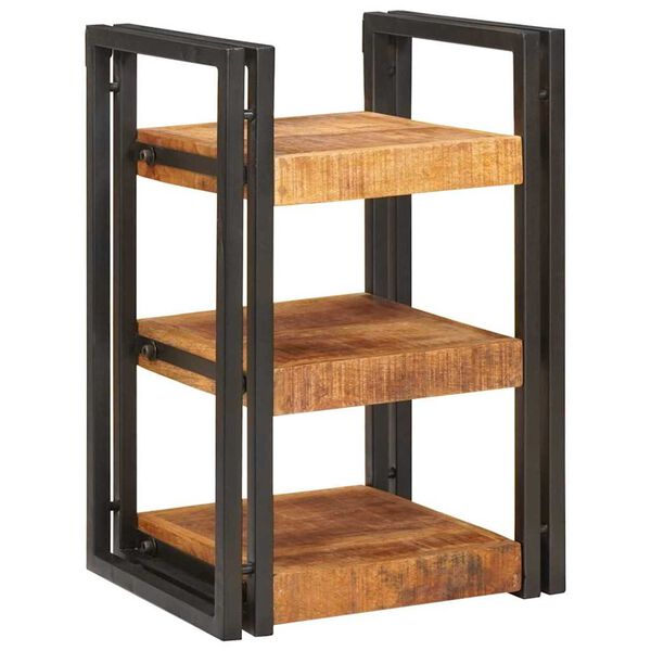 vidaXL Table de chevet 2 pcs Marron et Noir Bois de mangue massif