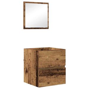 vidaXL Cabinet de salle de bain Bois Ancien 41 x 38,5 x 45 cm