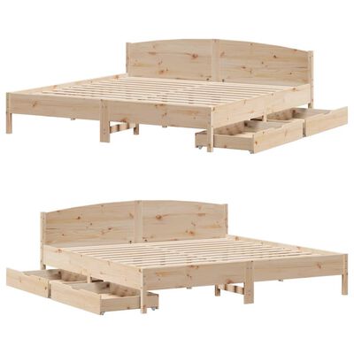 vidaXL Cadre de lit sans matelas 180x200 cm bois massif de pin