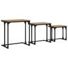 vidaXL Table basse gigogne 3 pc ch&ecirc;ne artisanal 50.5 x 35 x 53 cm