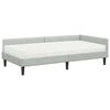 vidaXL Cadre de lit d'angle avec matelas 2 pcs Gris clair Velours