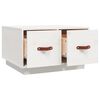vidaXL Table basse Blanc 60x53x35 cm Bois massif de pin