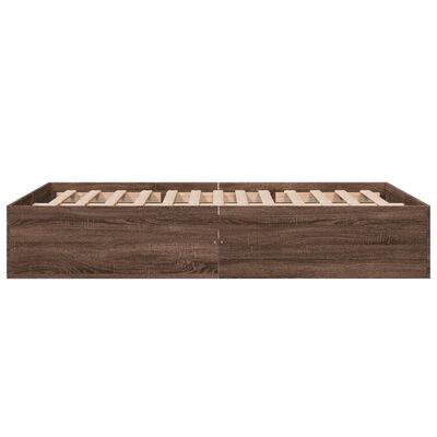 vidaXL Cadre de lit sans matelas chêne marron 120x200 cm